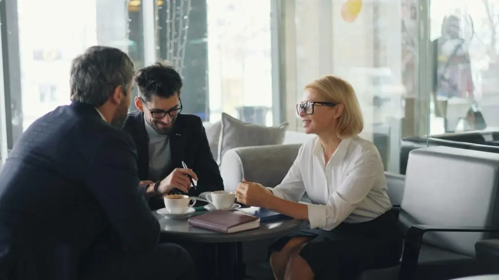 Colloquio di consulenza con un imprenditore
